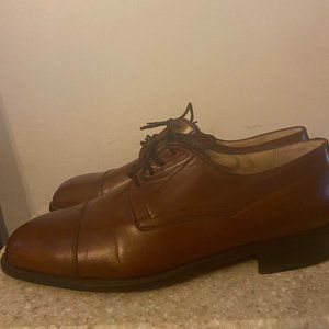 Vintage Bally Men Oxford dress shoes 9-1/2 D leather Oxford Made in Italy